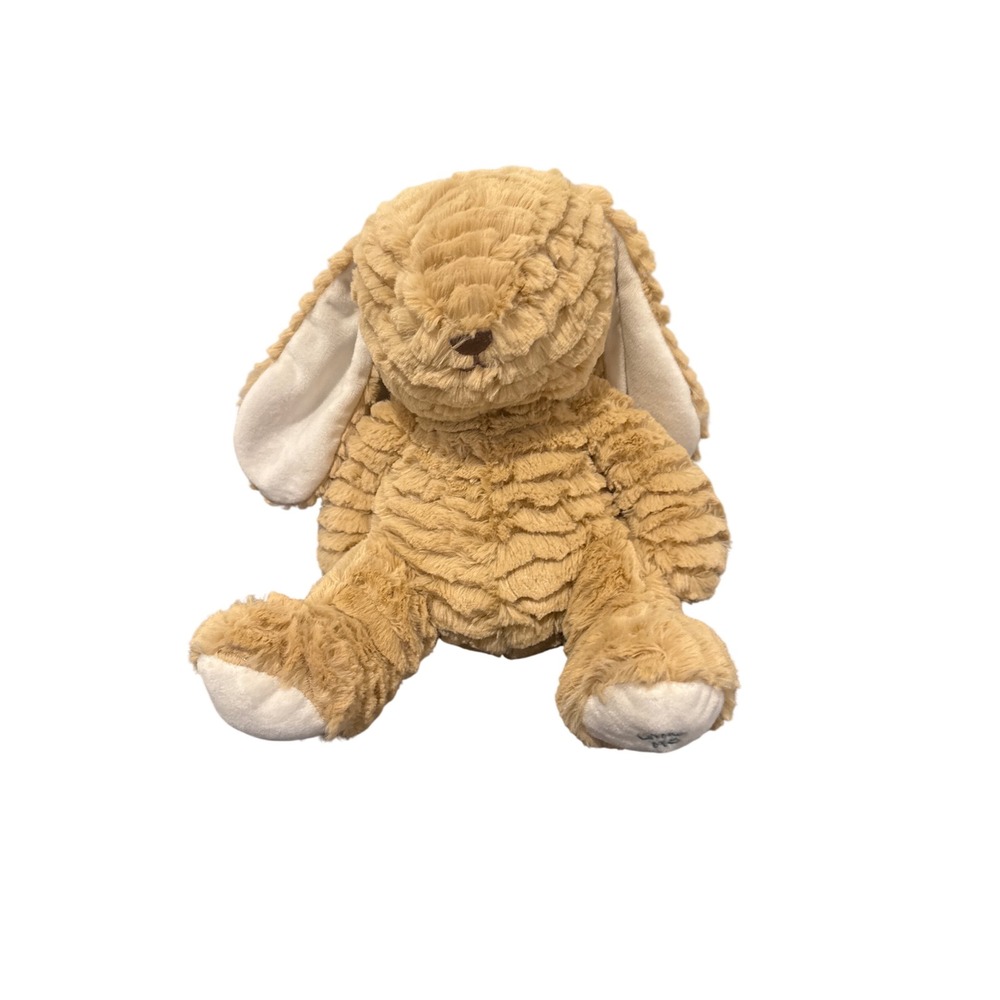 NWT Little Me Tan Rippled Fur Bunny Rabbit Baby Plush Stuffed Animal Floppy Ears